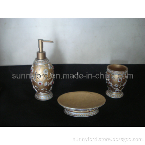 Polyresin Orange Bathroom Accessories